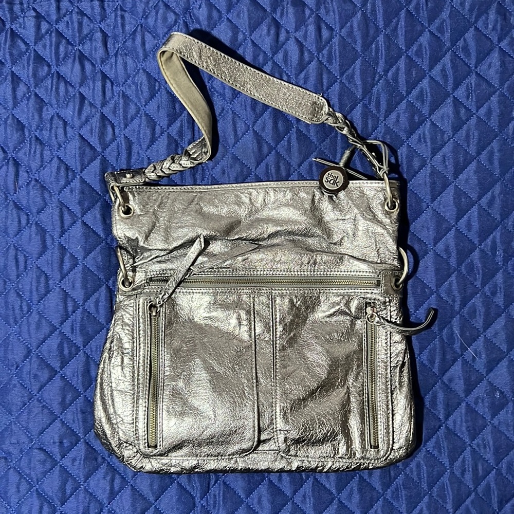 LIKE NEW! The Sak Silver Tote Bag